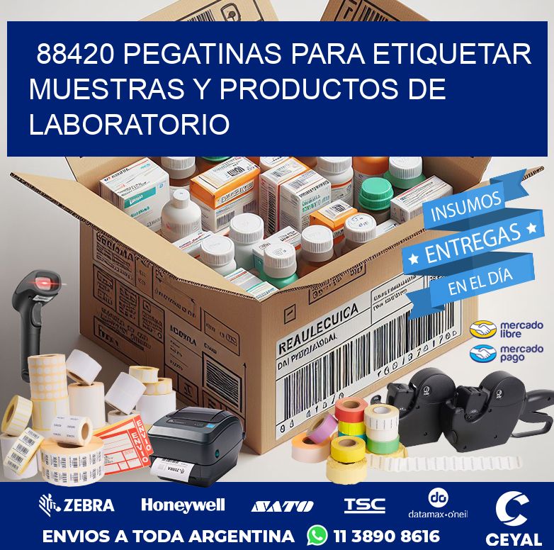 88420 PEGATINAS PARA ETIQUETAR MUESTRAS Y PRODUCTOS DE LABORATORIO