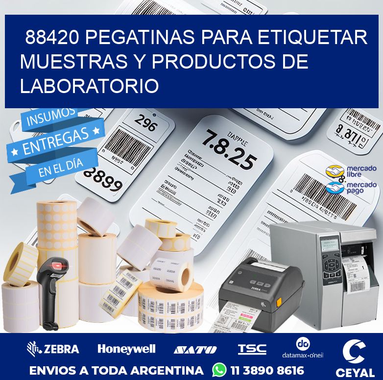 88420 PEGATINAS PARA ETIQUETAR MUESTRAS Y PRODUCTOS DE LABORATORIO