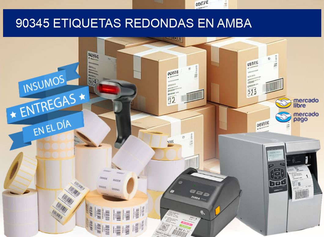 90345 ETIQUETAS REDONDAS EN AMBA