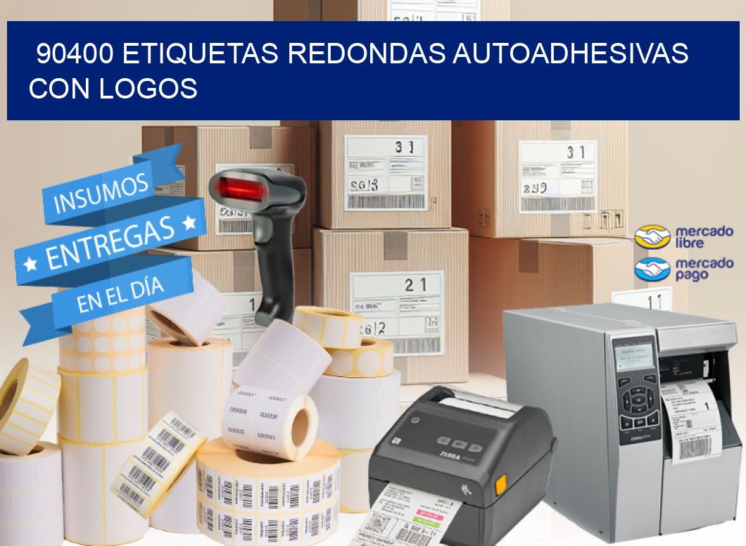90400 ETIQUETAS REDONDAS AUTOADHESIVAS CON LOGOS