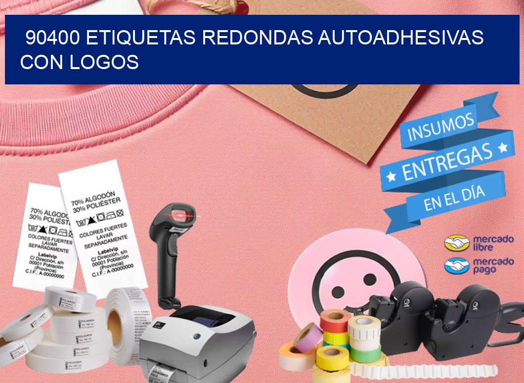 90400 ETIQUETAS REDONDAS AUTOADHESIVAS CON LOGOS