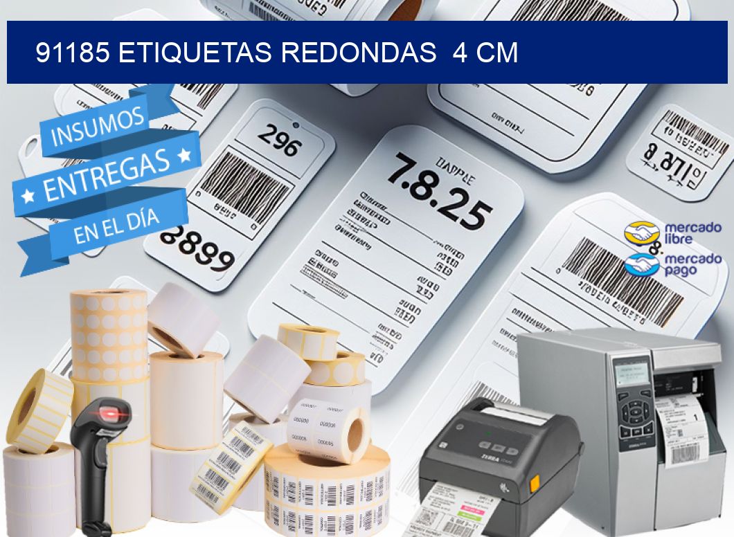 91185 ETIQUETAS REDONDAS  4 CM