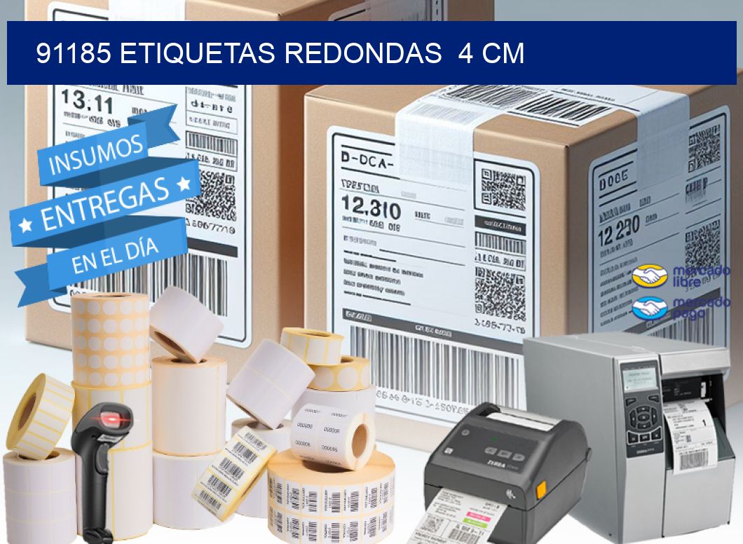 91185 ETIQUETAS REDONDAS  4 CM