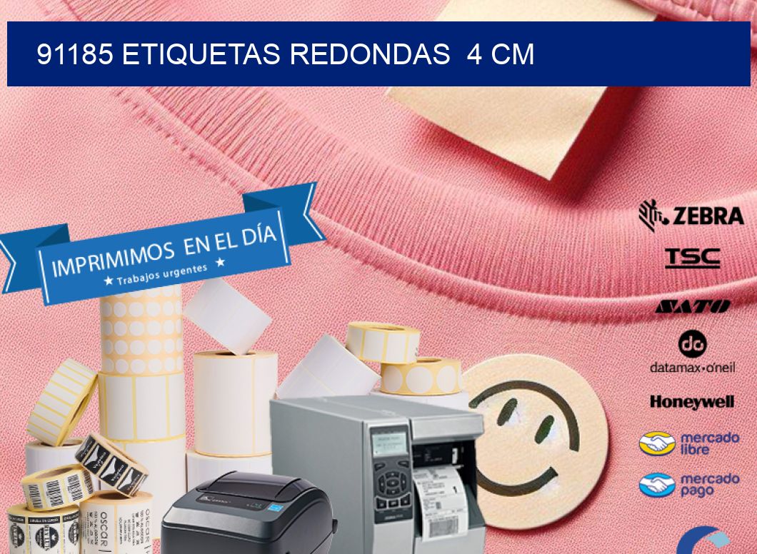 91185 ETIQUETAS REDONDAS  4 CM