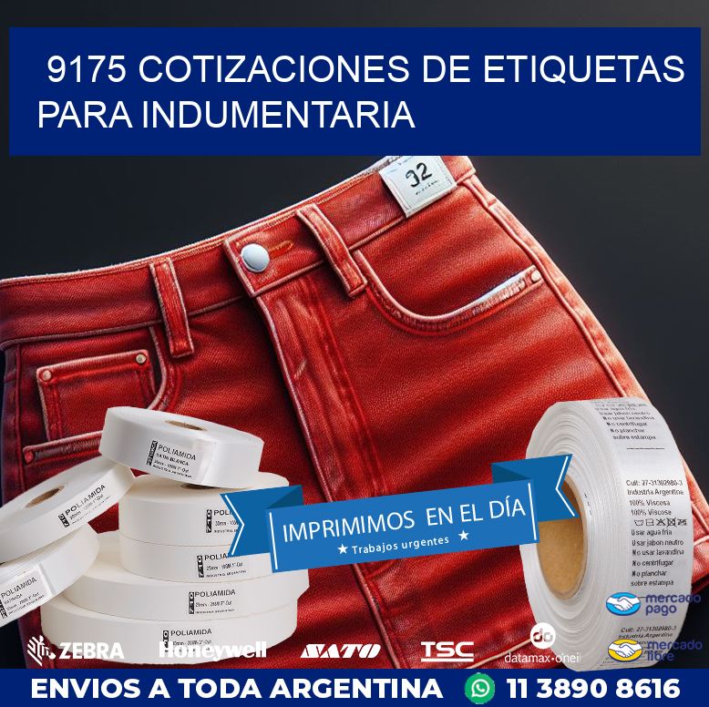 9175 COTIZACIONES DE ETIQUETAS PARA INDUMENTARIA