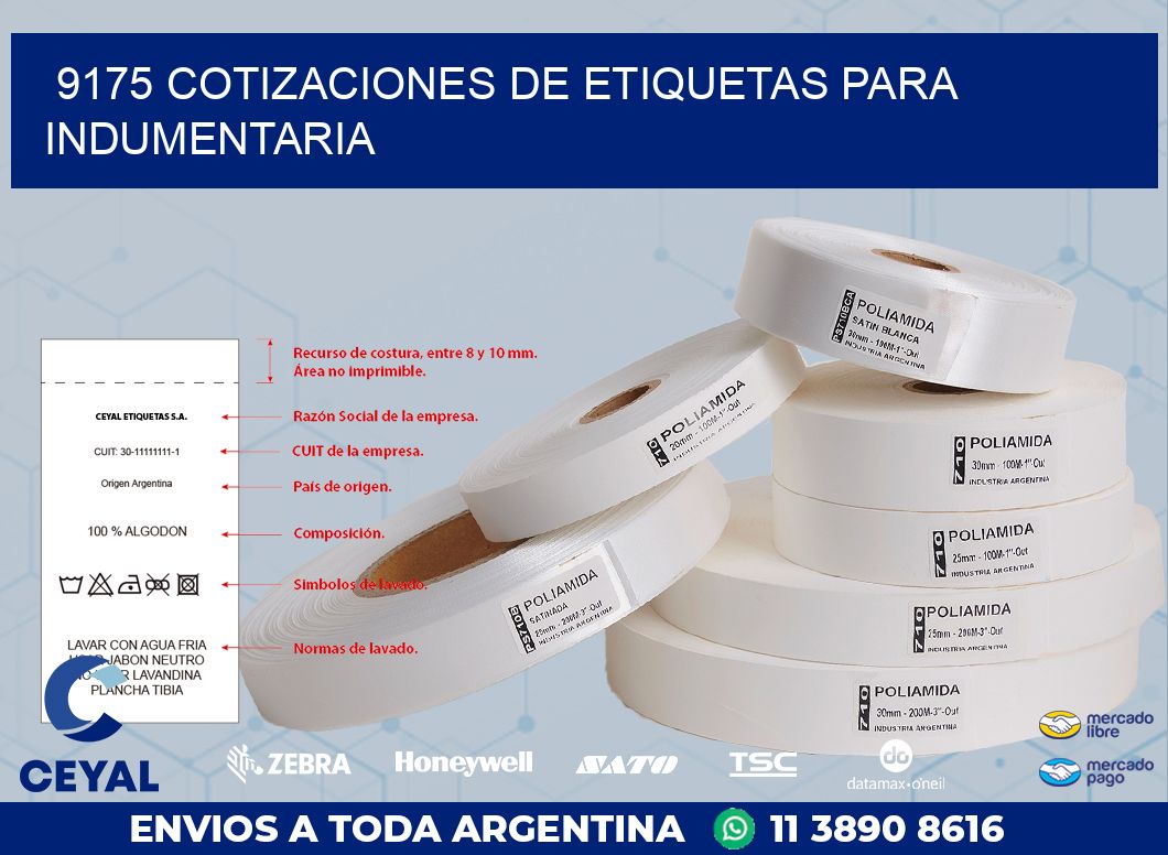 9175 COTIZACIONES DE ETIQUETAS PARA INDUMENTARIA