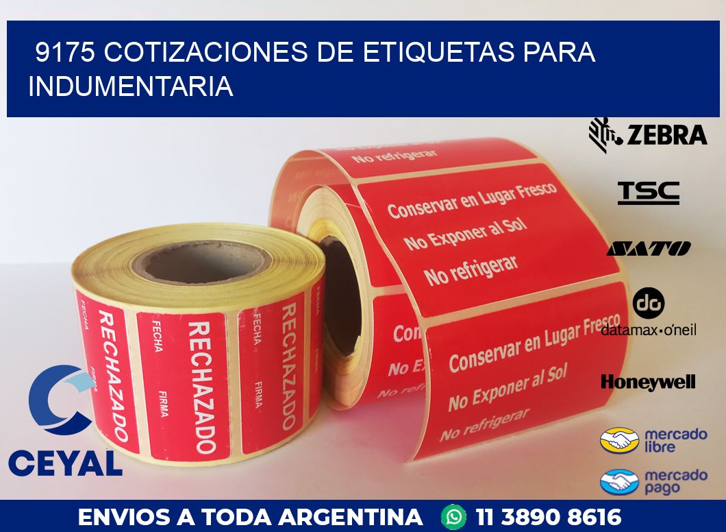 9175 COTIZACIONES DE ETIQUETAS PARA INDUMENTARIA
