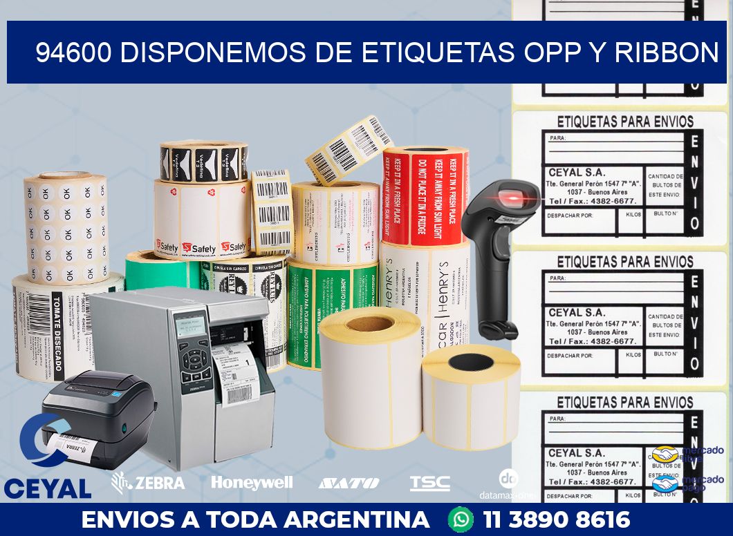 94600 DISPONEMOS DE ETIQUETAS OPP Y RIBBON