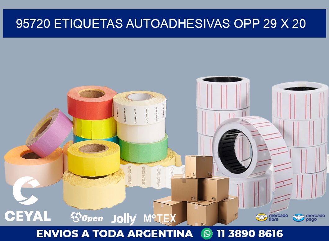 95720 ETIQUETAS AUTOADHESIVAS OPP 29 X 20