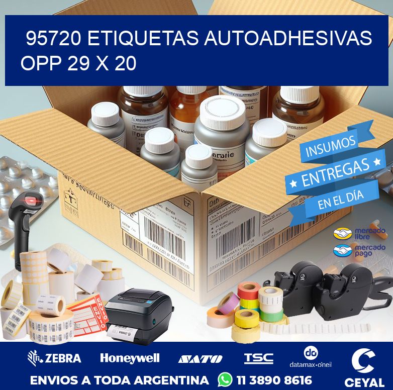 95720 ETIQUETAS AUTOADHESIVAS OPP 29 X 20