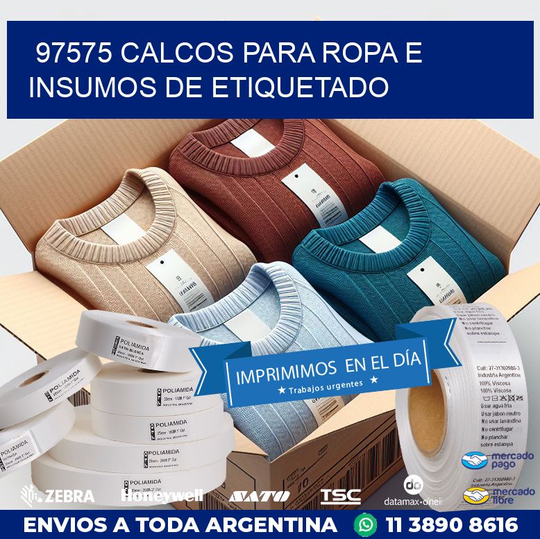 97575 CALCOS PARA ROPA E INSUMOS DE ETIQUETADO
