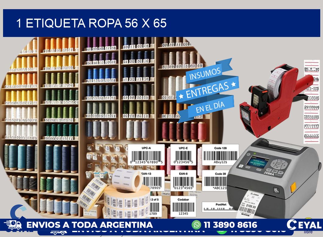 1 ETIQUETA ROPA 56 x 65