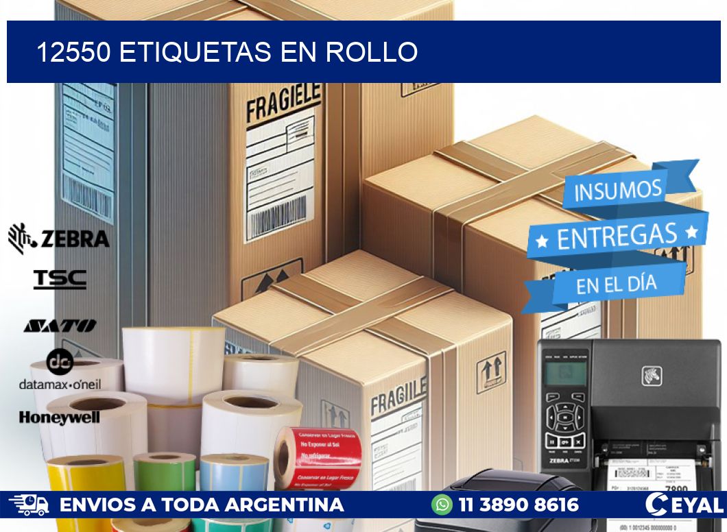 12550 ETIQUETAS EN ROLLO
