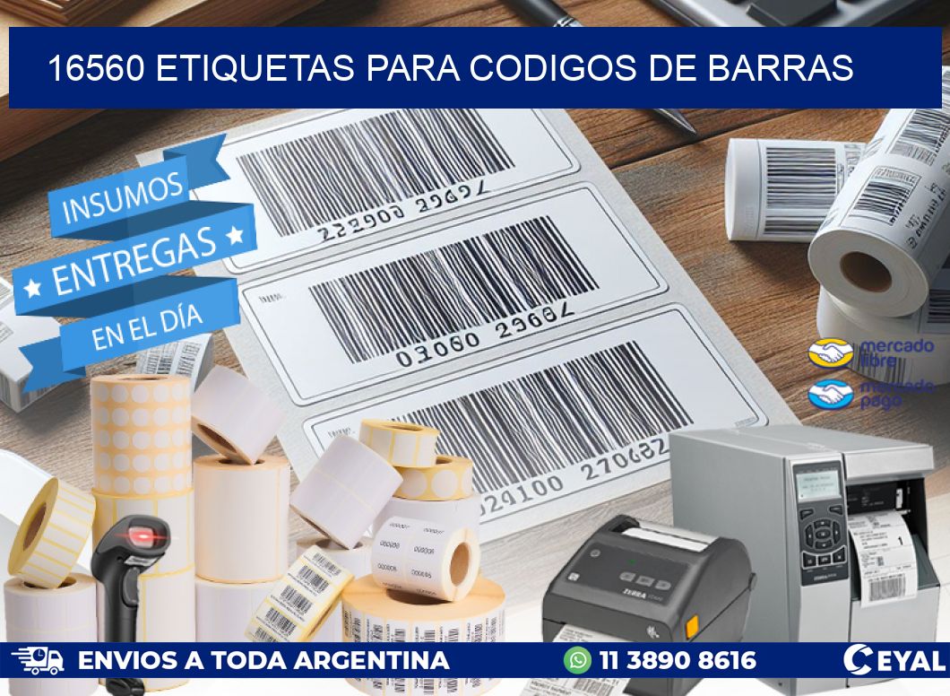 16560 ETIQUETAS PARA CODIGOS DE BARRAS