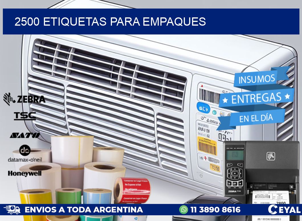 2500 ETIQUETAS PARA EMPAQUES