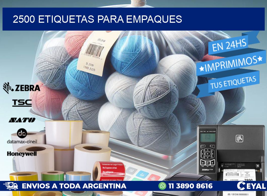 2500 ETIQUETAS PARA EMPAQUES