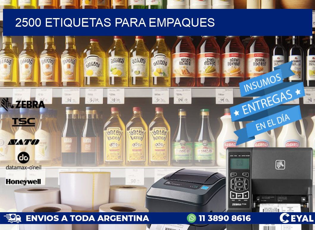 2500 ETIQUETAS PARA EMPAQUES