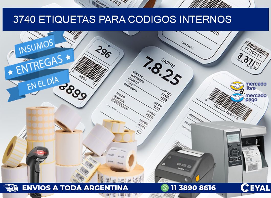 3740 ETIQUETAS PARA CODIGOS INTERNOS