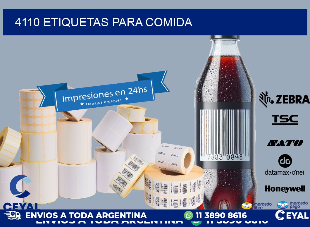 4110 ETIQUETAS PARA COMIDA