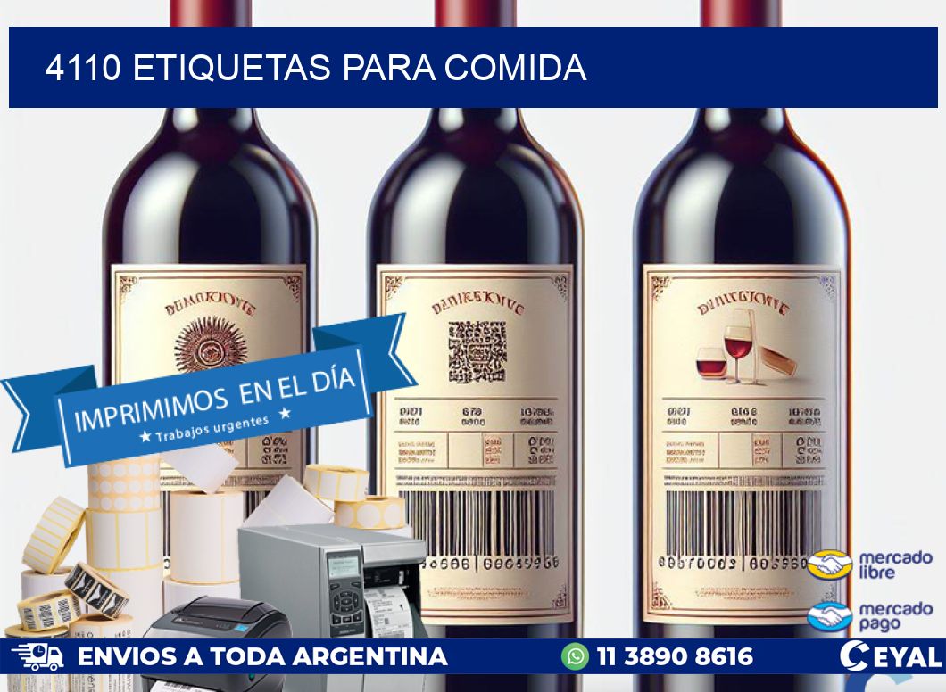 4110 ETIQUETAS PARA COMIDA