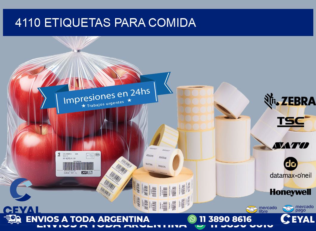 4110 ETIQUETAS PARA COMIDA