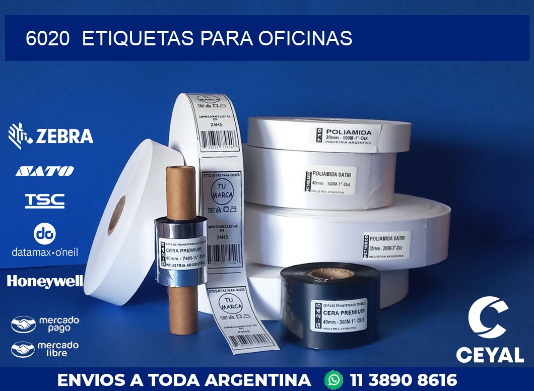 6020  ETIQUETAS PARA OFICINAS