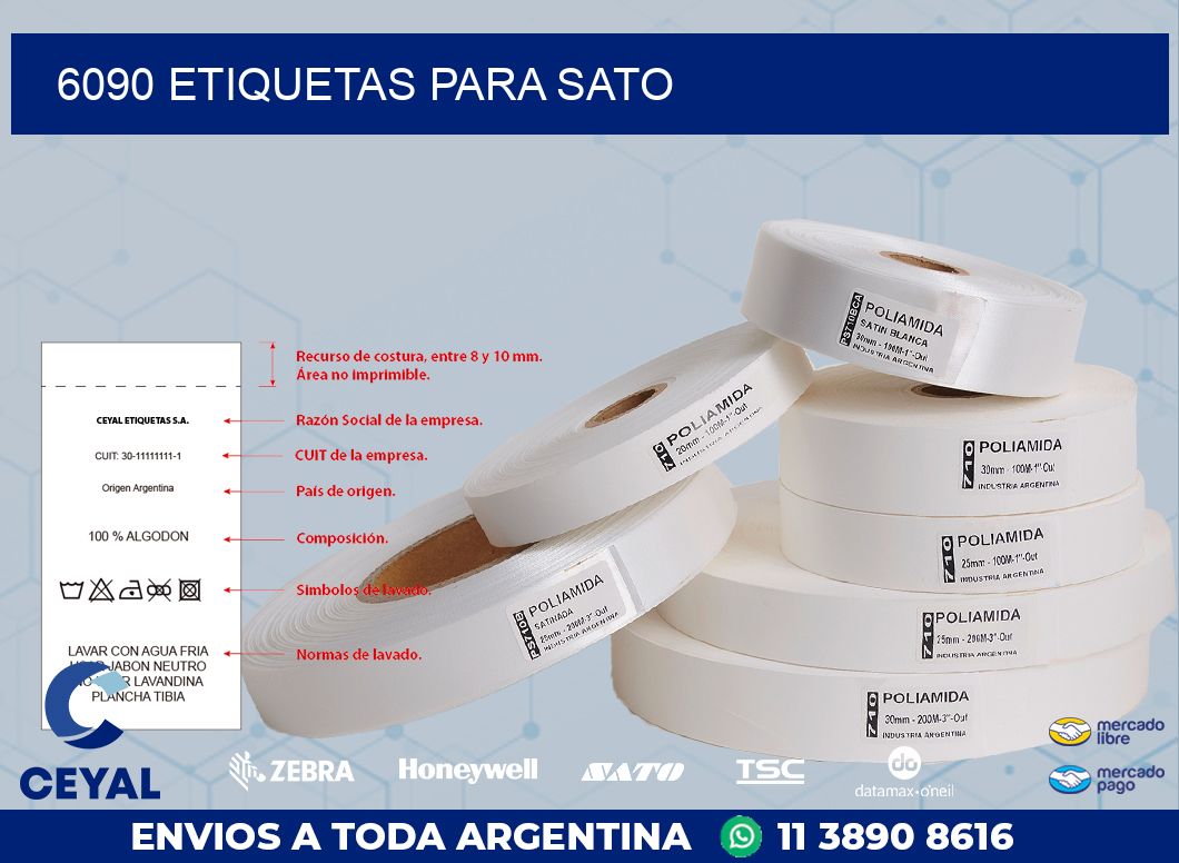 6090 ETIQUETAS PARA SATO