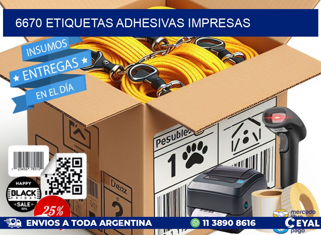 6670 ETIQUETAS ADHESIVAS IMPRESAS