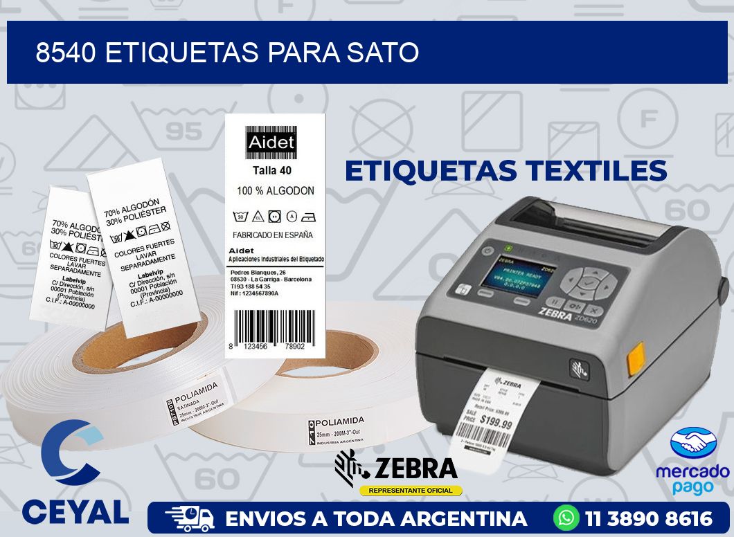 8540 ETIQUETAS PARA SATO