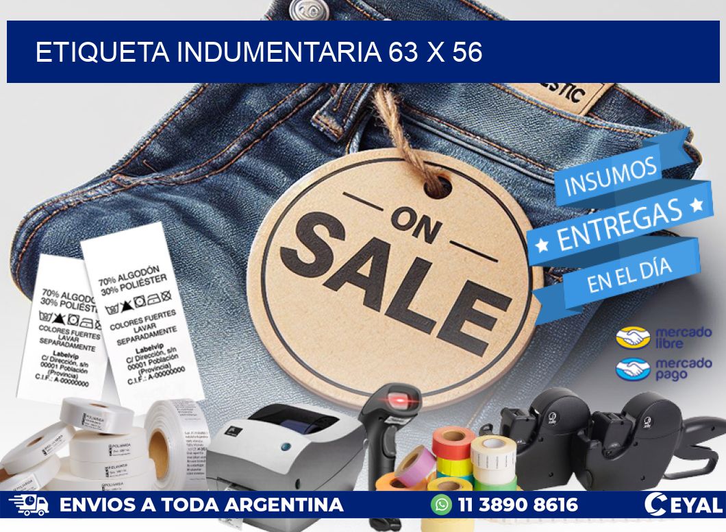 ETIQUETA INDUMENTARIA 63 x 56