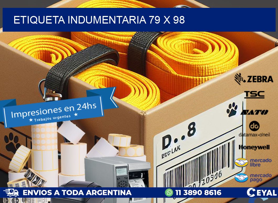 ETIQUETA INDUMENTARIA 79 x 98