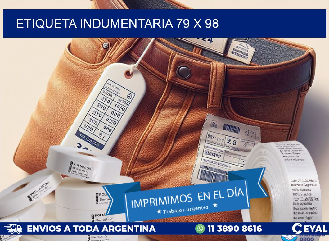 ETIQUETA INDUMENTARIA 79 x 98