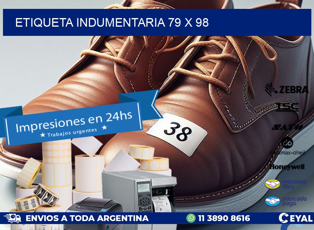 ETIQUETA INDUMENTARIA 79 x 98