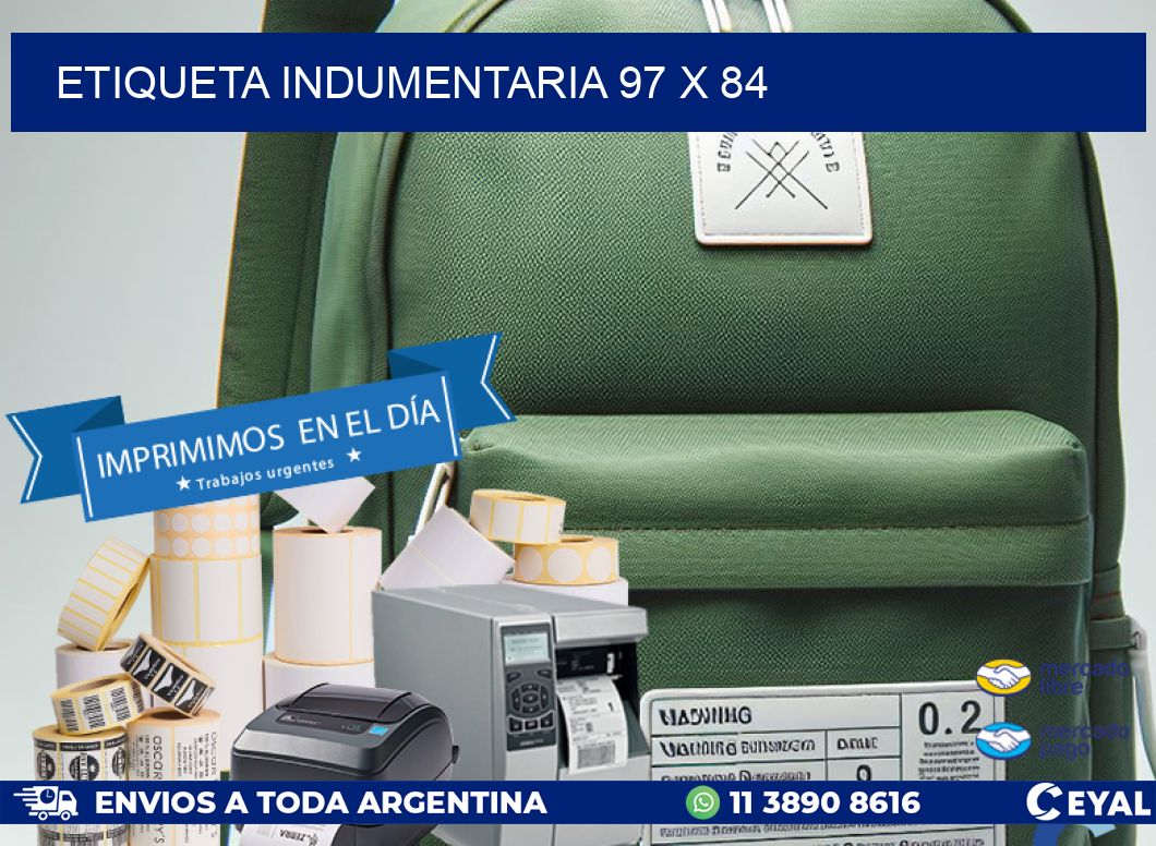 ETIQUETA INDUMENTARIA 97 x 84