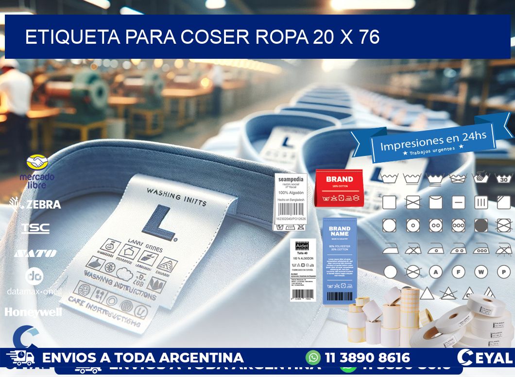 ETIQUETA PARA COSER ROPA 20 x 76