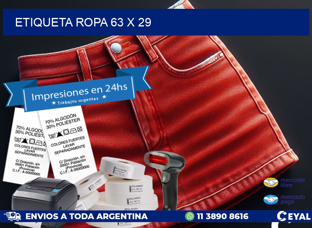 ETIQUETA ROPA 63 x 29