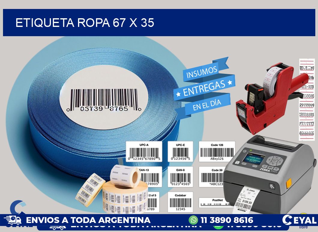 ETIQUETA ROPA 67 x 35