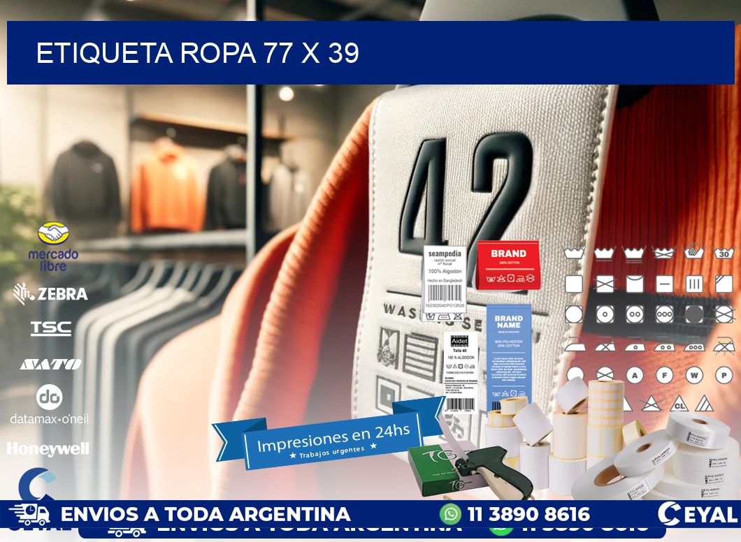 ETIQUETA ROPA 77 x 39