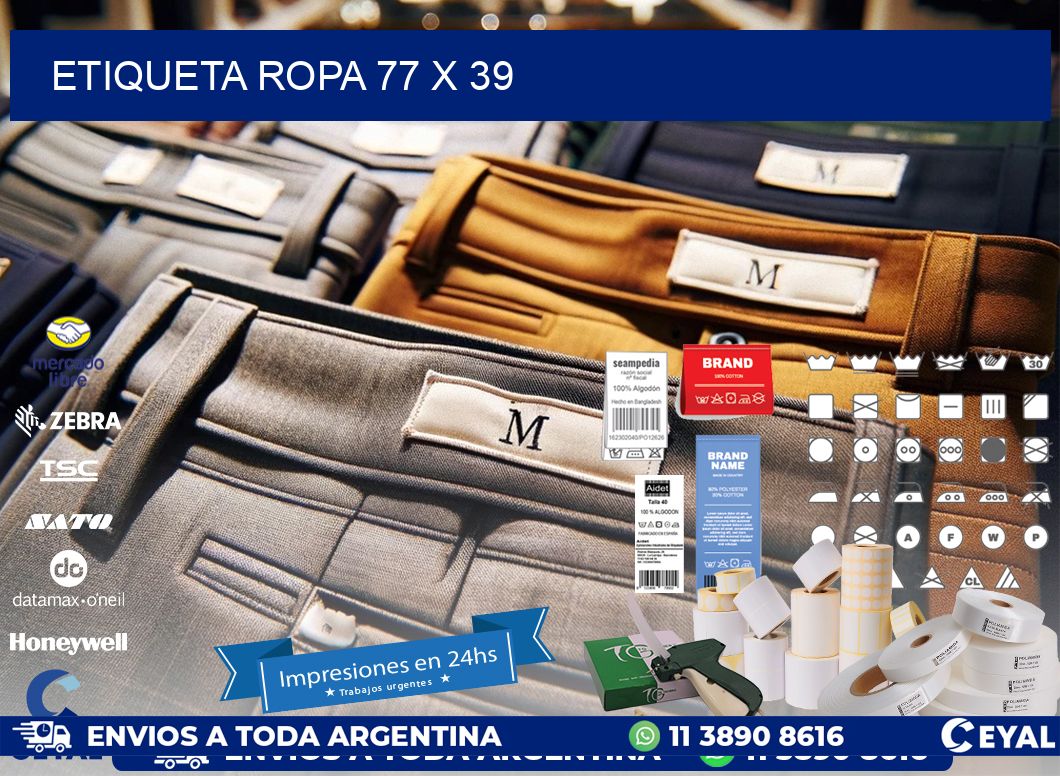 ETIQUETA ROPA 77 x 39