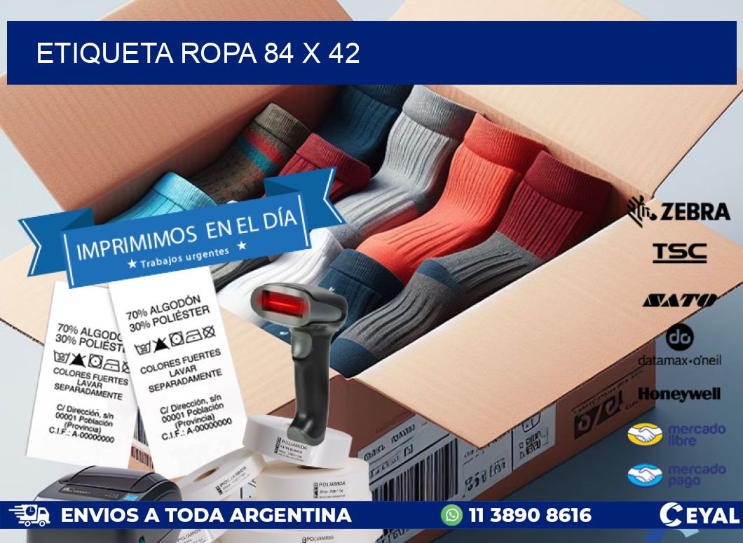 ETIQUETA ROPA 84 x 42