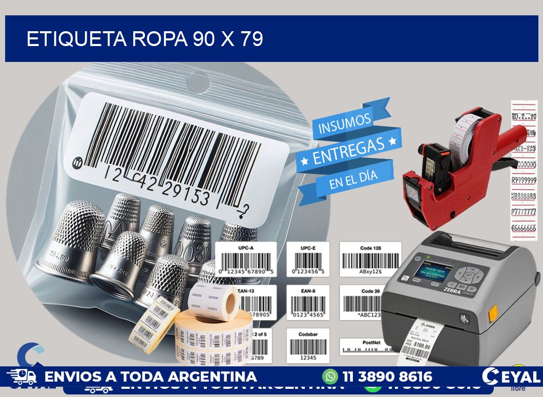 ETIQUETA ROPA 90 x 79