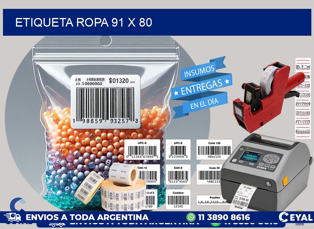 ETIQUETA ROPA 91 x 80