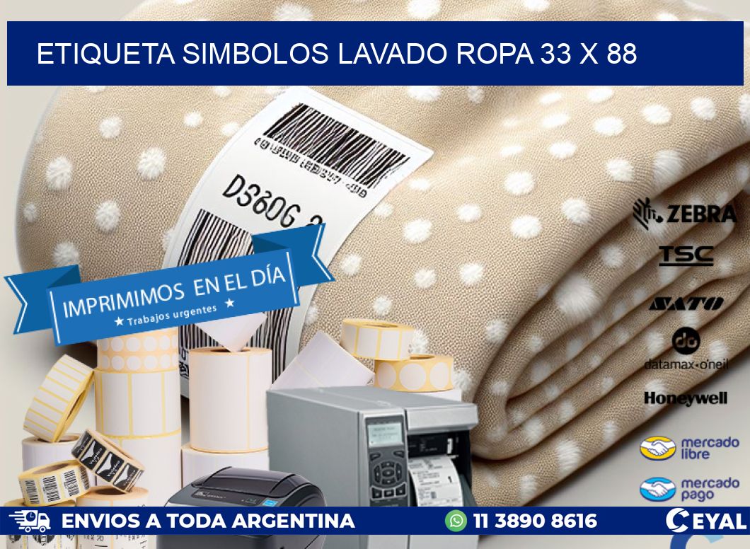 ETIQUETA SIMBOLOS LAVADO ROPA 33 x 88