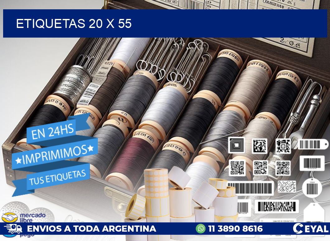 ETIQUETAS 20 x 55