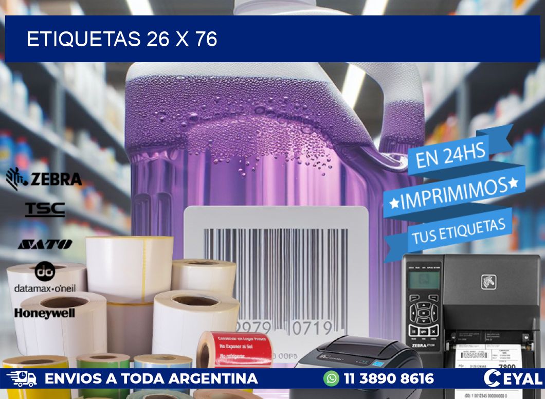 ETIQUETAS 26 x 76