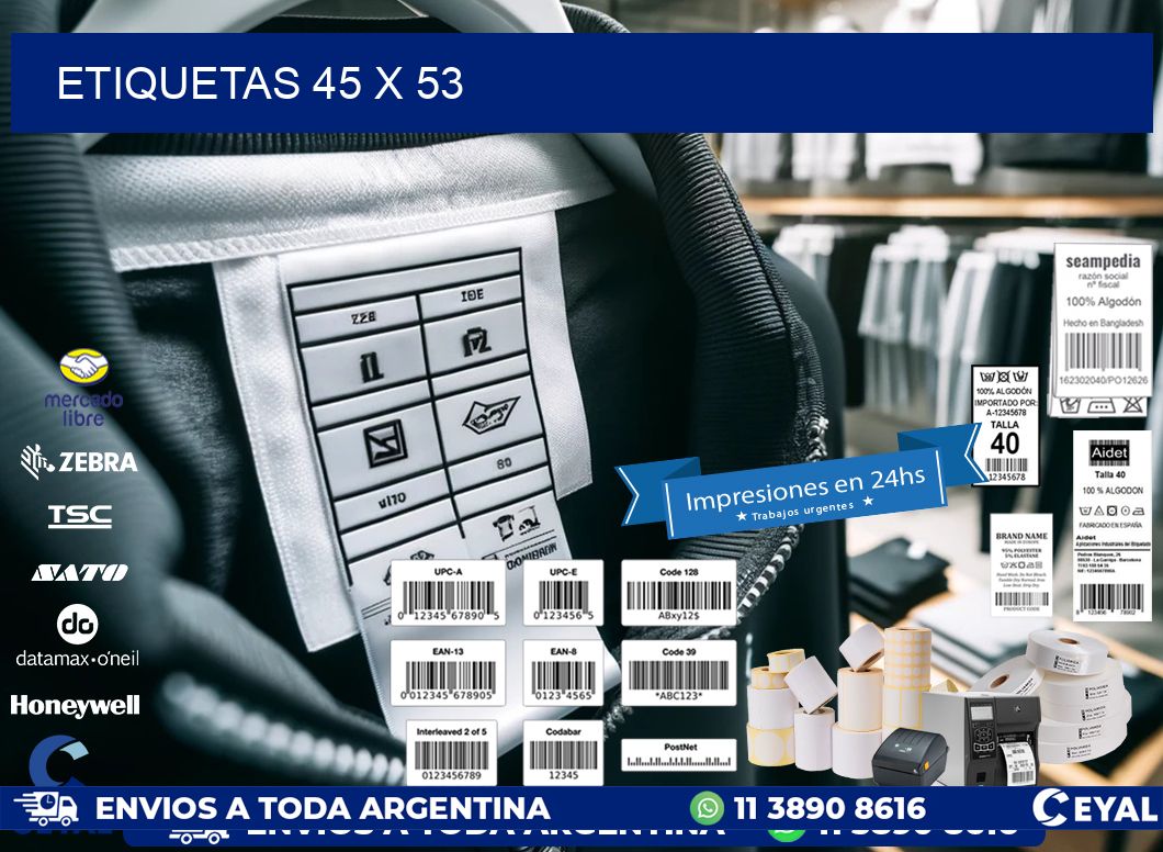 ETIQUETAS 45 x 53