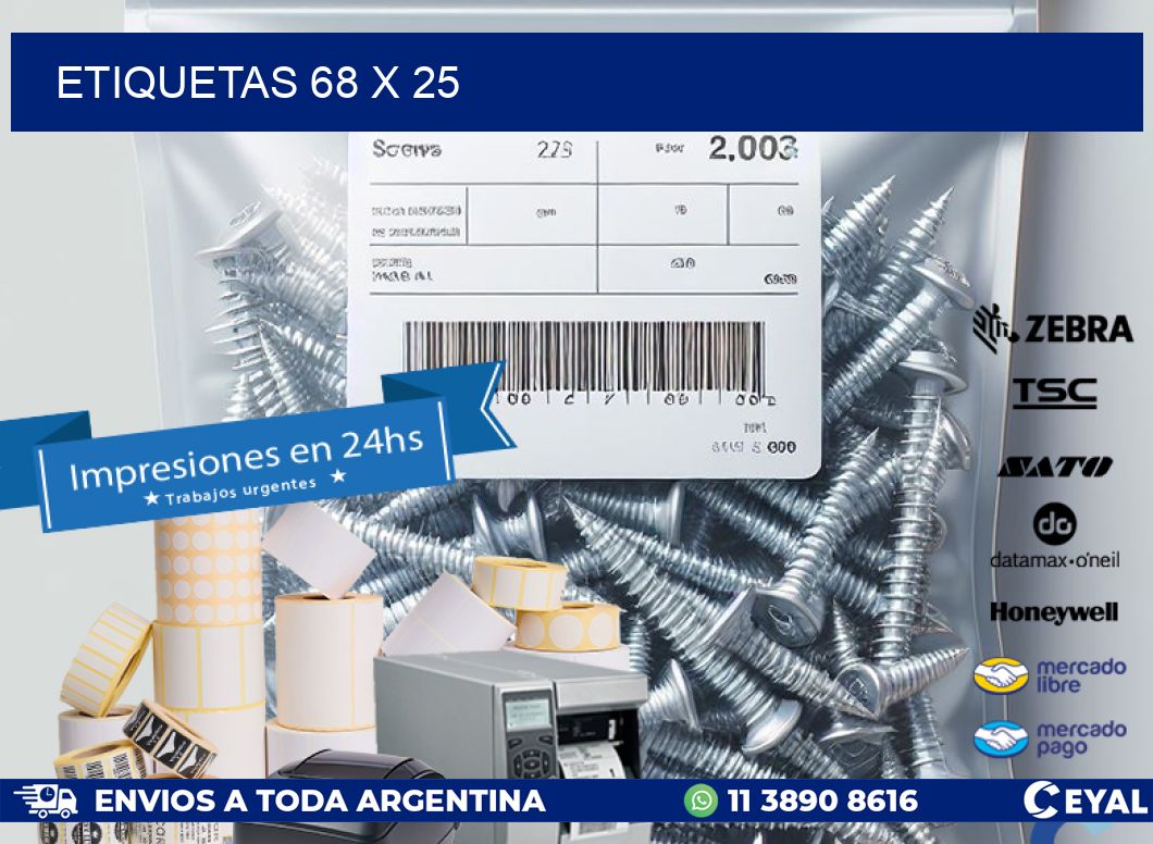 ETIQUETAS 68 x 25