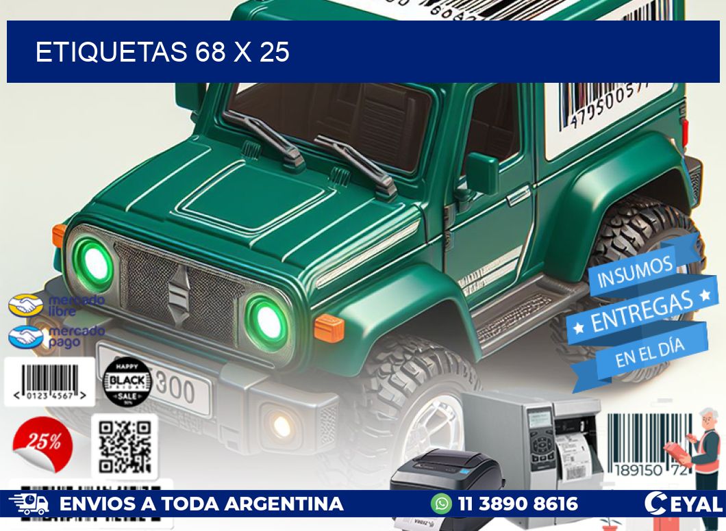ETIQUETAS 68 x 25