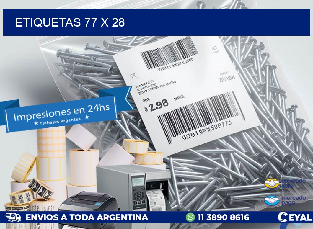 ETIQUETAS 77 x 28