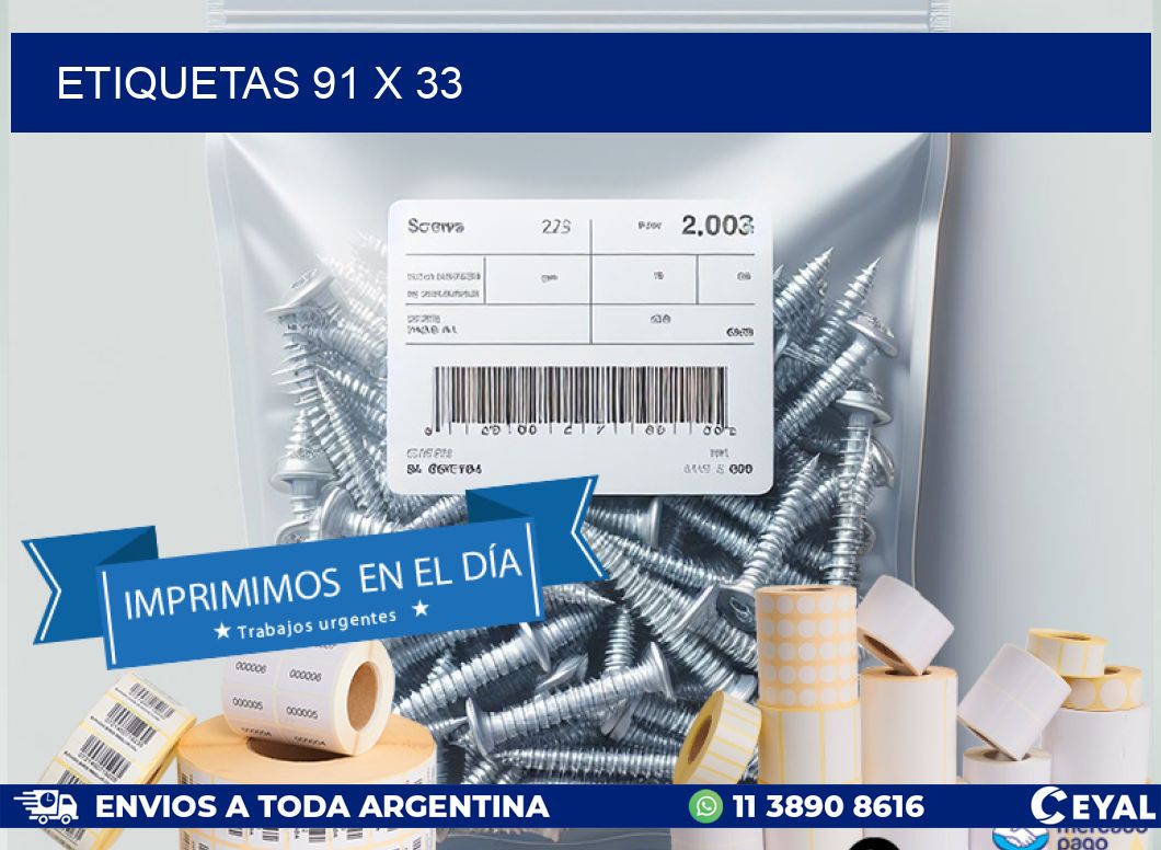 ETIQUETAS 91 x 33